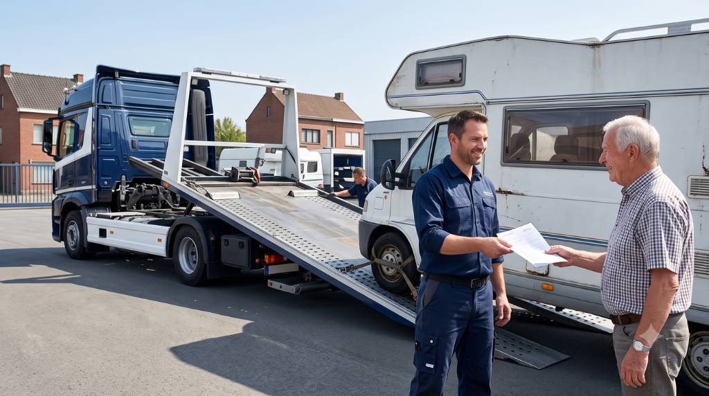 Service professionnel de rachat motorhome pour pieces belgique epave cash